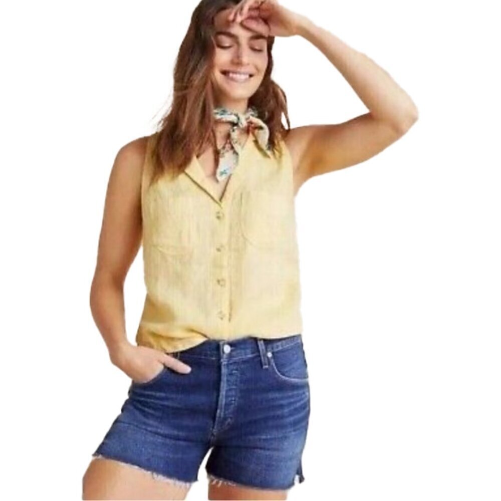 ❤️ MAEVE By Anthropologie Button Down Blouse Size 4